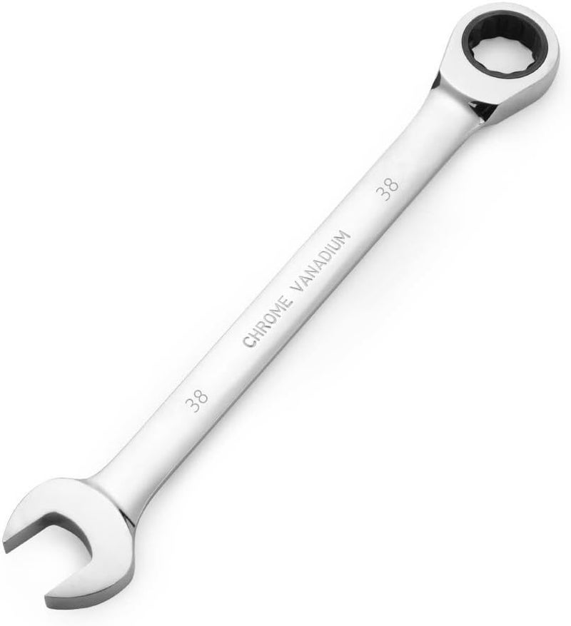 FLZOSPER 38mm Metric Ratchet Wrench,Box End Head 72-Tooth Ratcheting Combination Wrench Spanner - Image 1